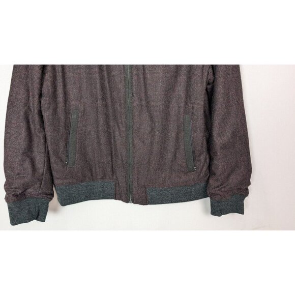 Zachary Prell Jacket Mens L Wool Blend Full Zip Quilted Lined Bomber Jacket Coat - Picture 6 of 13